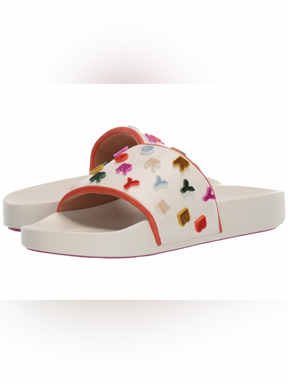 Tory Burch Embroidered Slide Sandals size 9